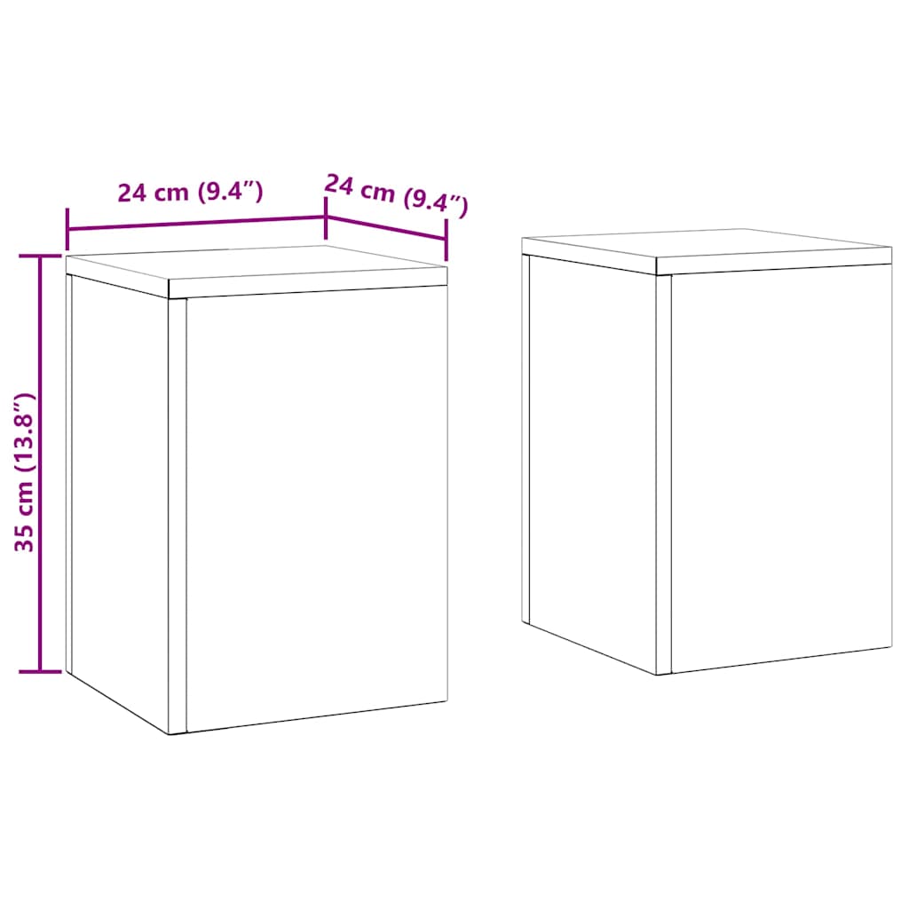 Stalak za biljke 2 pcs Rđa 24 x 24 x 35 cm