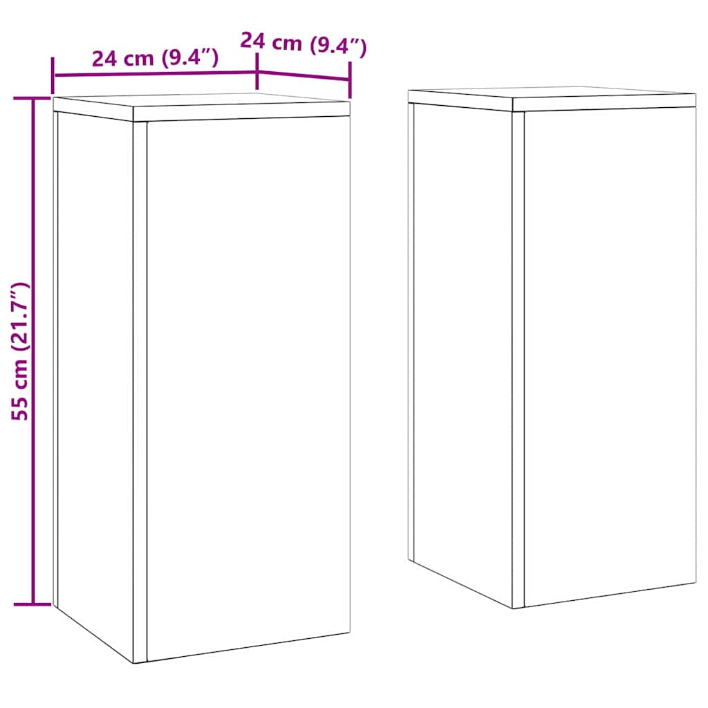 Stalak za biljke 2 pcs Maslinovo zelena 24 x 24 x 55 cm Čelik