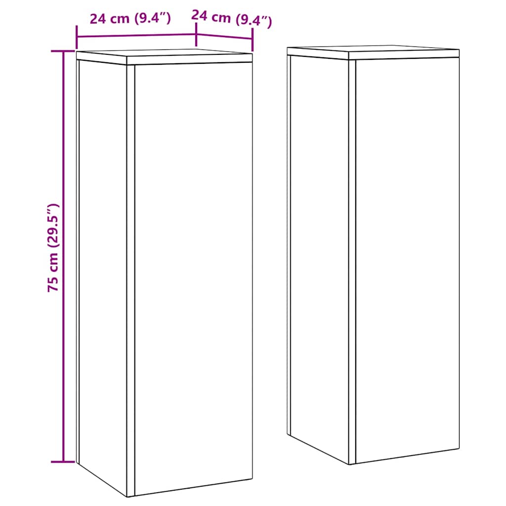 Stalak za biljke 2 pcs Antracit 24 x 24 x 75 cm Čelik