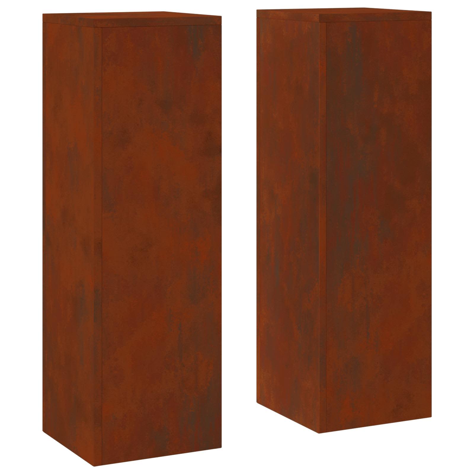 Stalak za biljke 2 pcs Rđa 24 x 24 x 75 cm