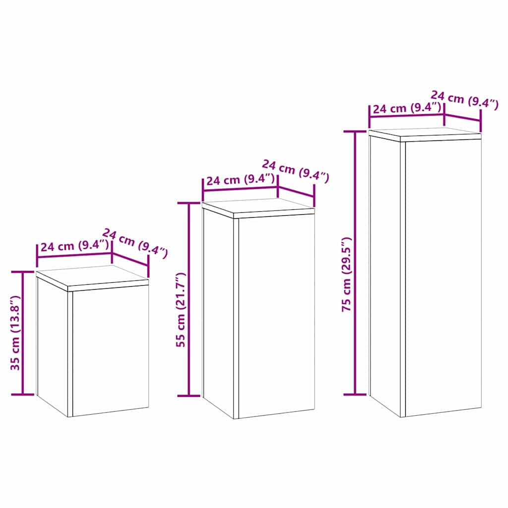 Stalak za biljke 3 pcs Antracit Čelik