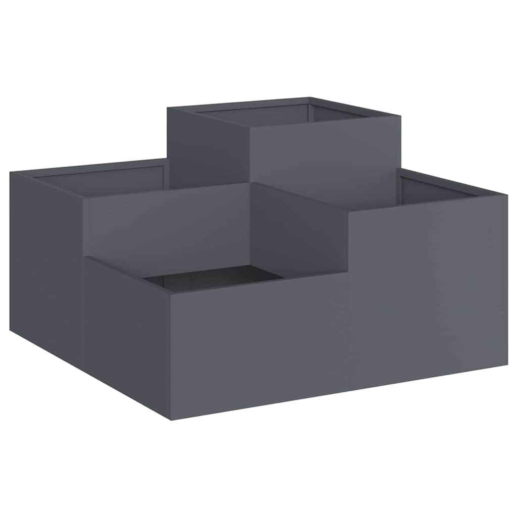 Vrtna saksija Antracit 80 x 80 x 48 cm Čelik