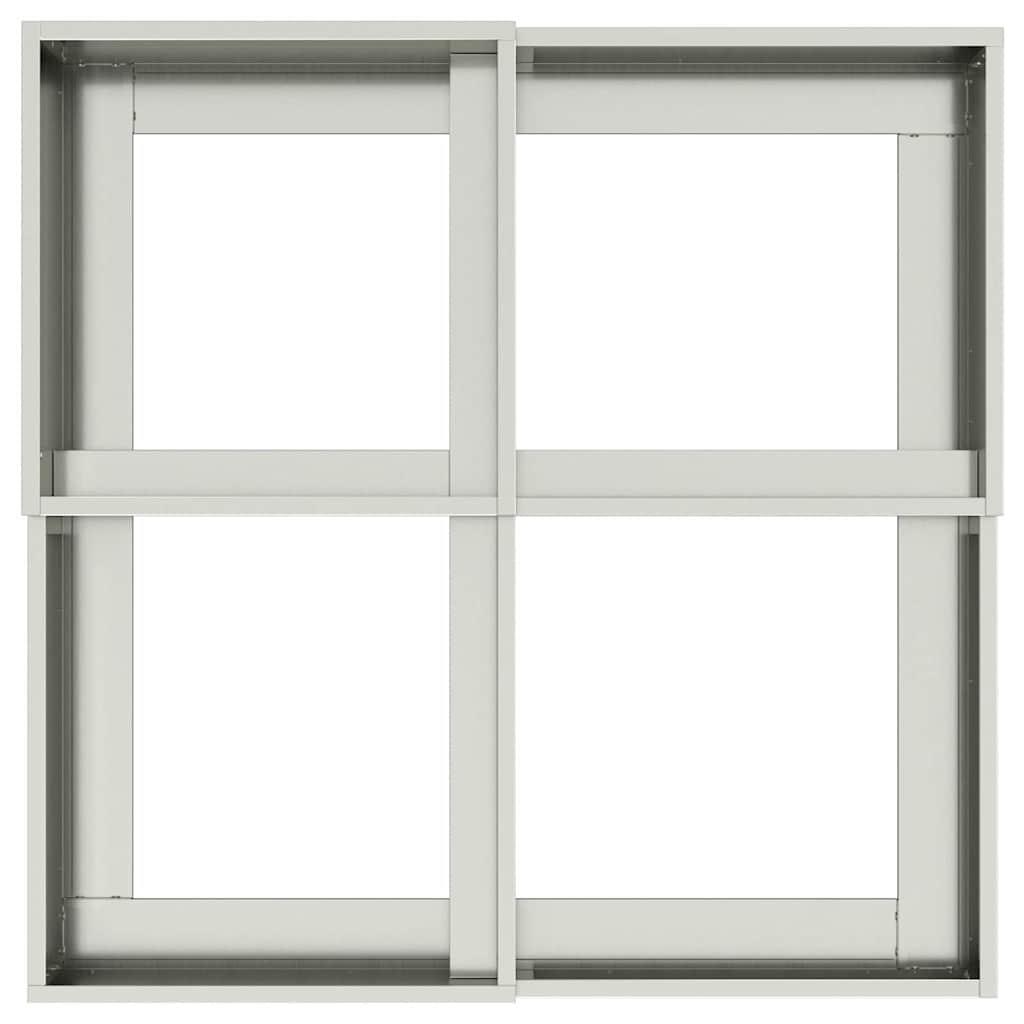 Vrtna saksija Srebrno 80 x 80 x 48 cm Pocinčani čelik