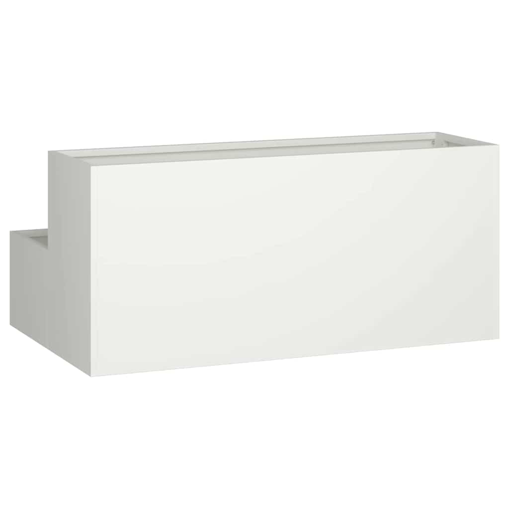 Vrtna saksija Bijelo 100 x 60 x 45 cm Čelična vrata