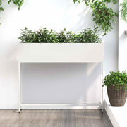 Povišeni Vrtni Planter Bijelo 100 x 26 x 82 cm Čelik