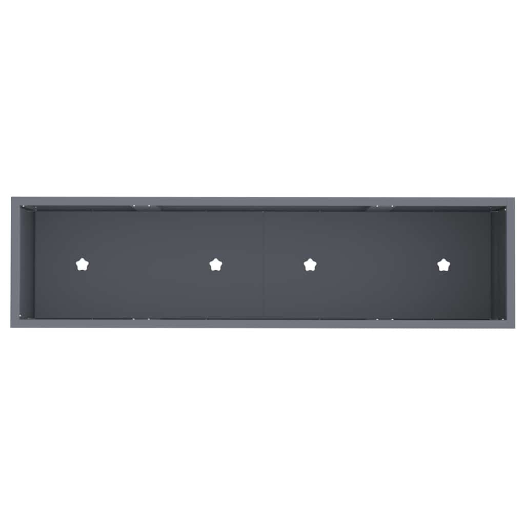 Povišeni Vrtni Planter Antracit 100 x 26 x 82 cm Čelik