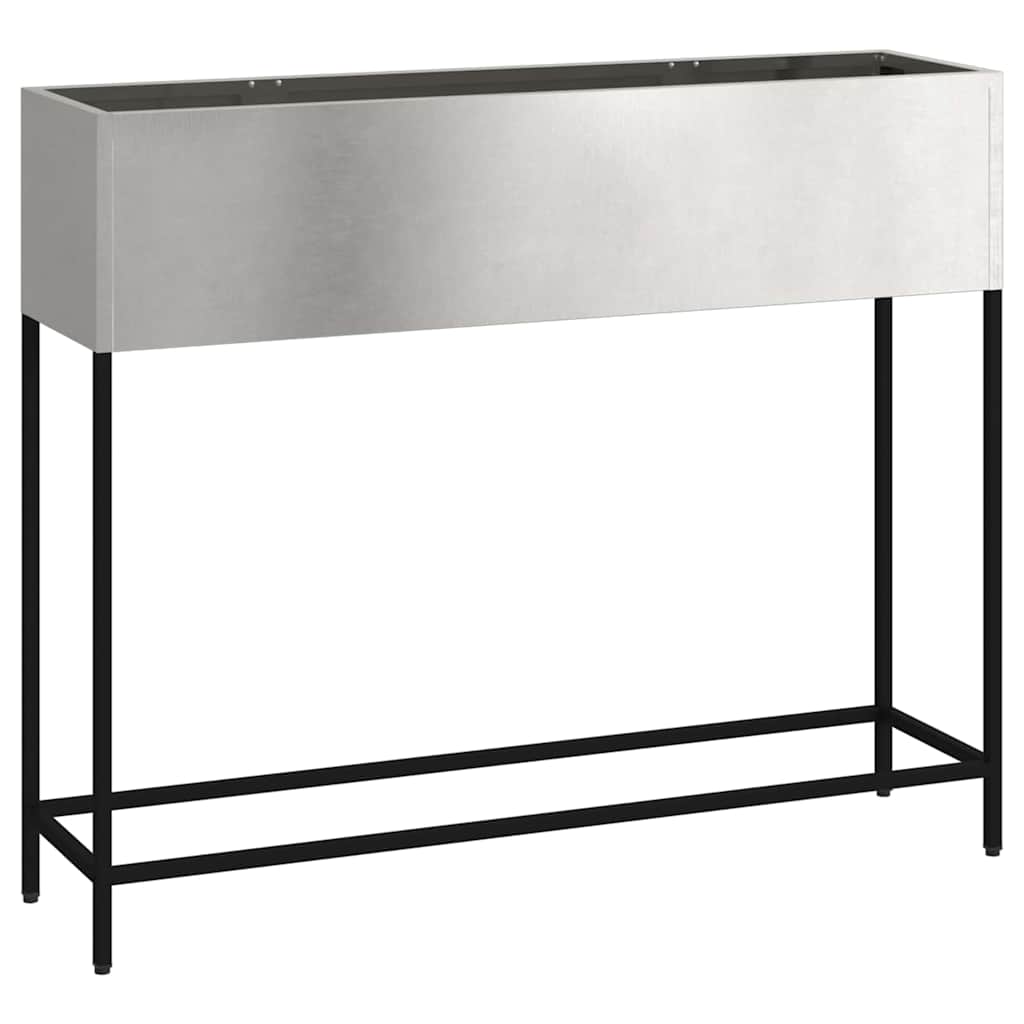 Povišeni Vrtni Planter Srebrno 100 x 26 x 82 cm
