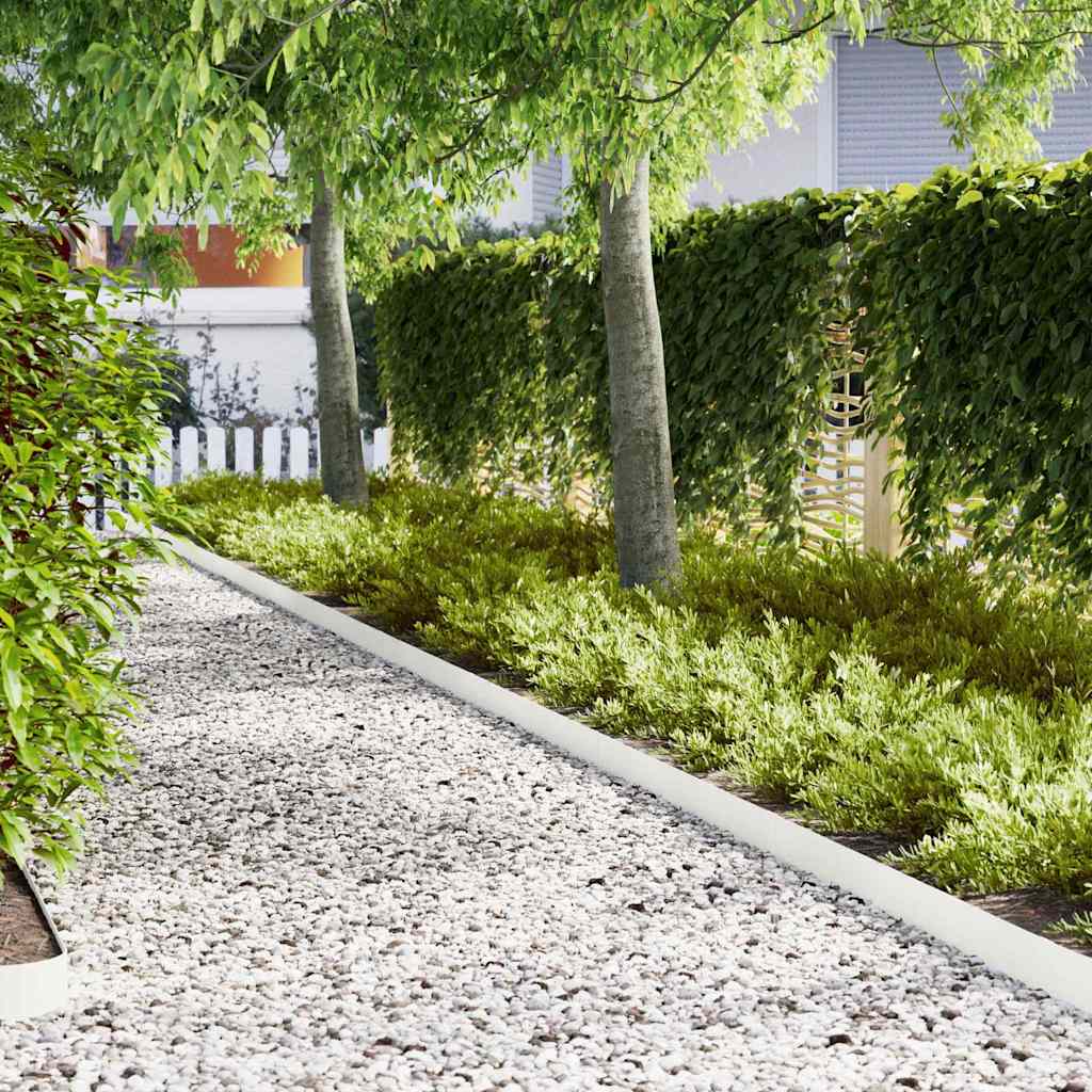 Ograda oko Travnjaka 10 pcs Bijelo 100 x 0,05 x 15 cm