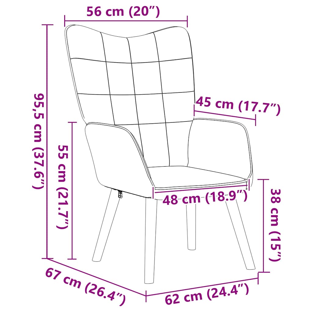 fotelja Ružičasta 62 x 67 x 95,5 cm Sherpa Tkanina