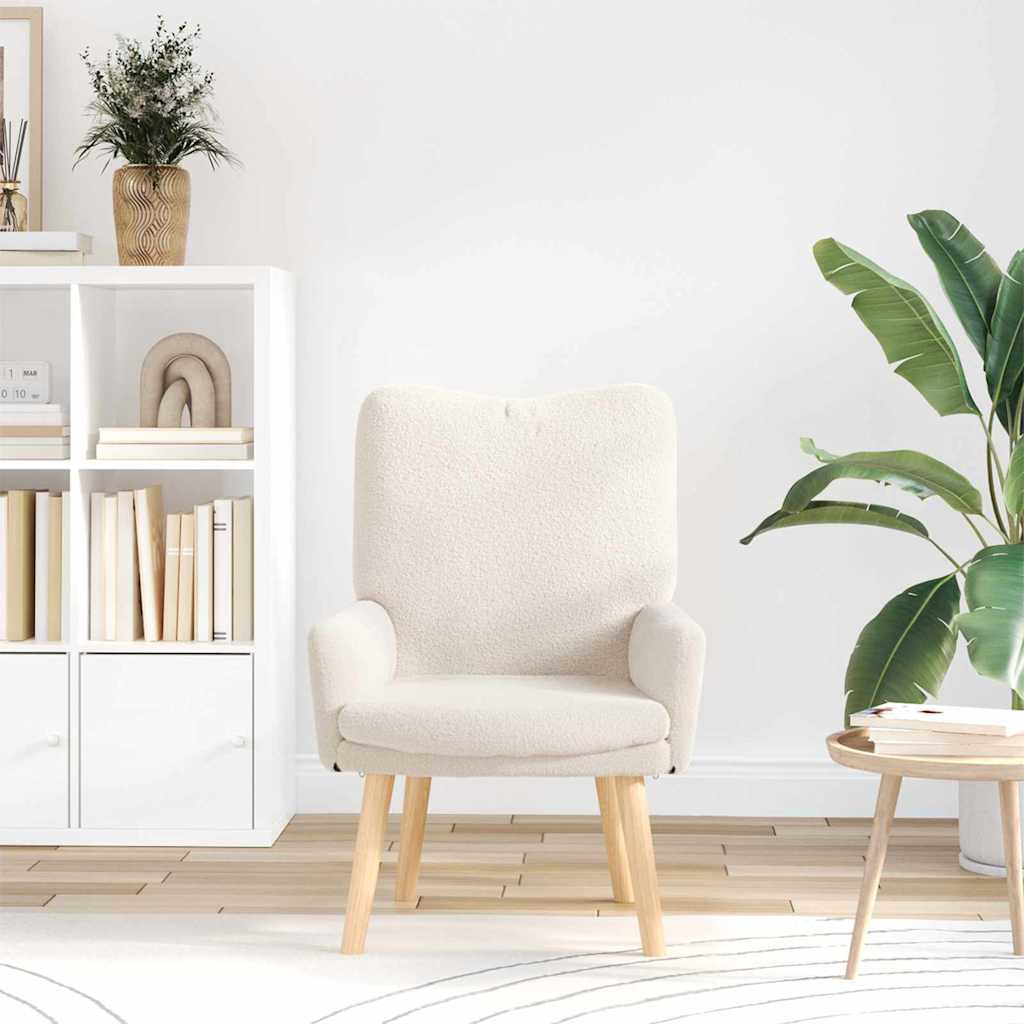 fotelja Krema 63 x 67 x 94 cm Vuna i Plywood