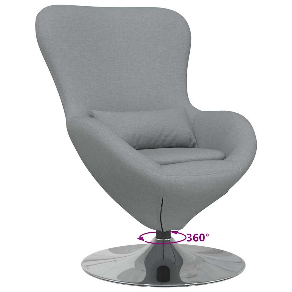Jajolika fotelja Svijetlo siva 63 x 73 x 90 cm tkanina
