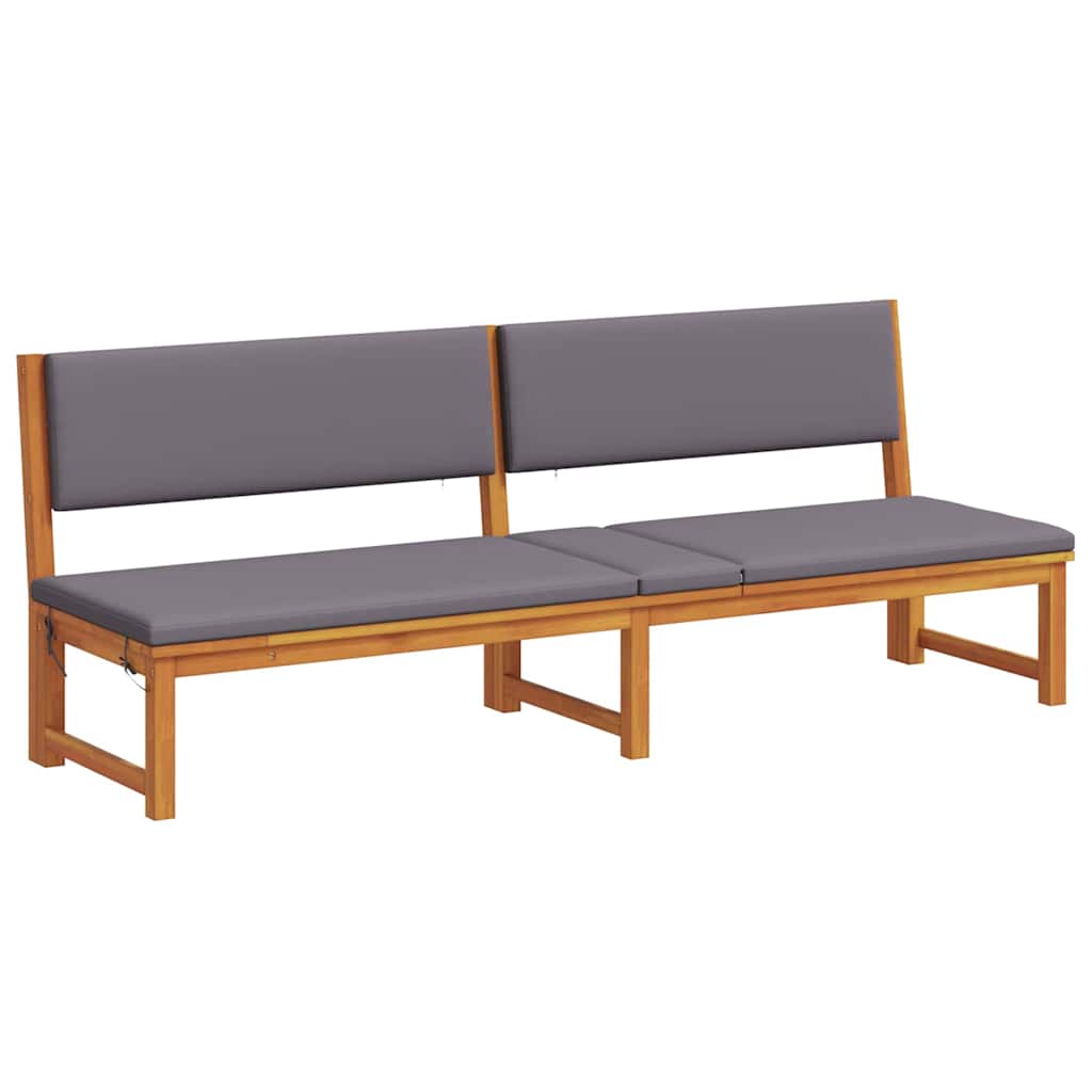 Ležaljka Prirodna nafta 200 x 57 x 75cm Čvrsto drvo akacije