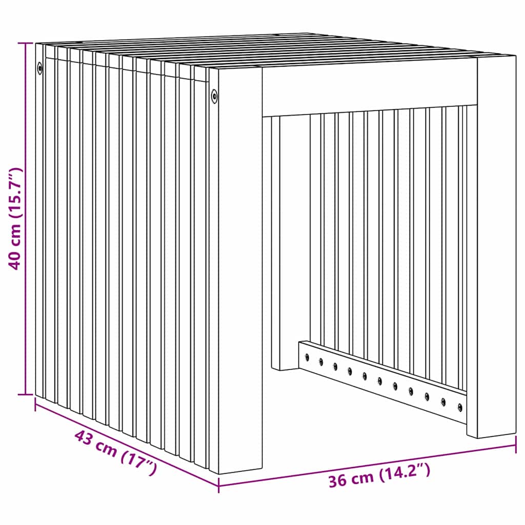 Bocni stol Prirodna nafta 43 x 36 x 40 cm Čvrsto teak drvo