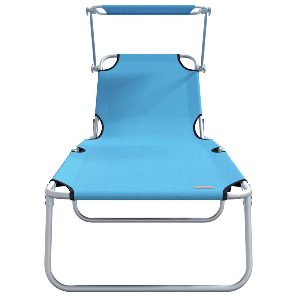 Ležaljka 2 pcs Svijetloplava 58 x 188 x 77cm Poliester