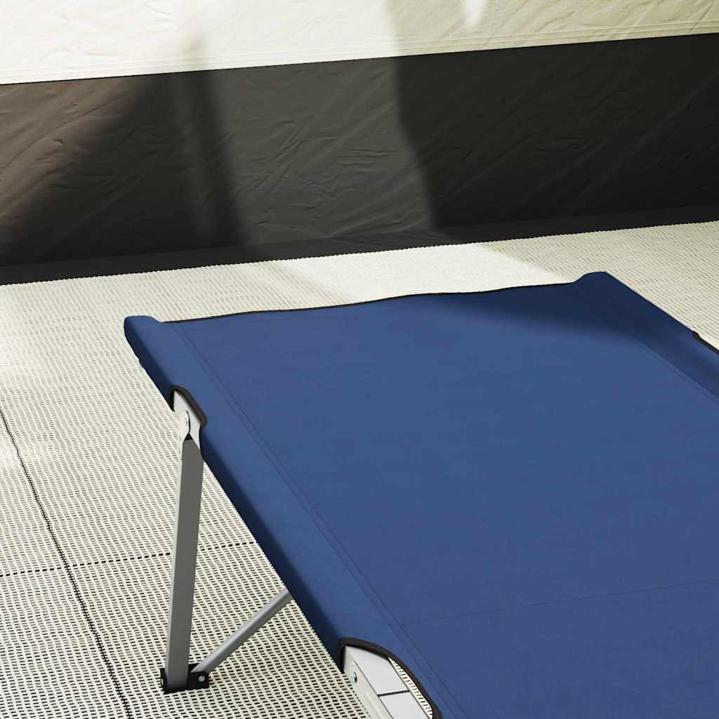 Sklopivi kamperski krevet 2 pcs Plava 194 x 62,5 x 42,5 cm