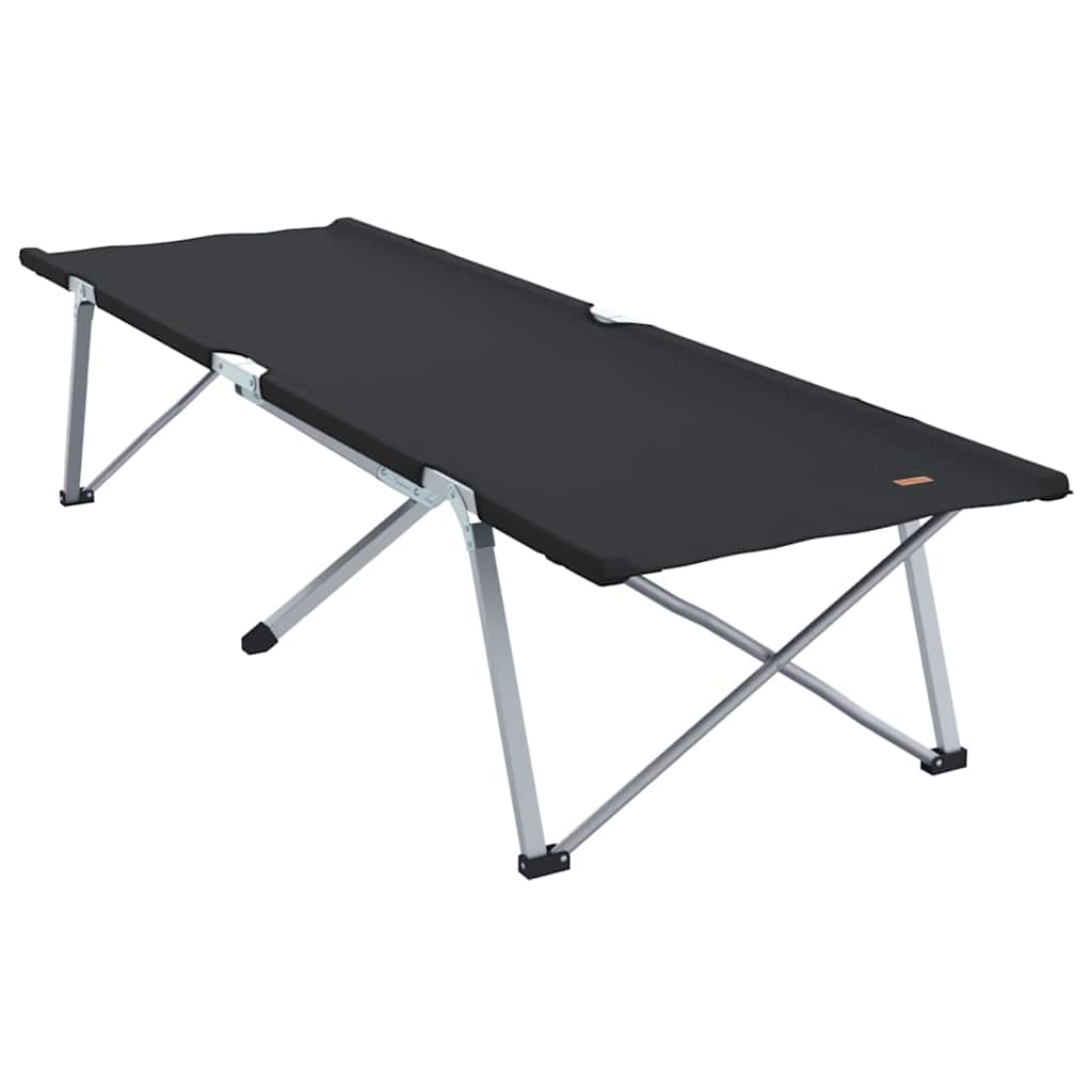 Sklopivi kamperski krevet 2 pcs Crna 194 x 62,5 x 42,5 cm
