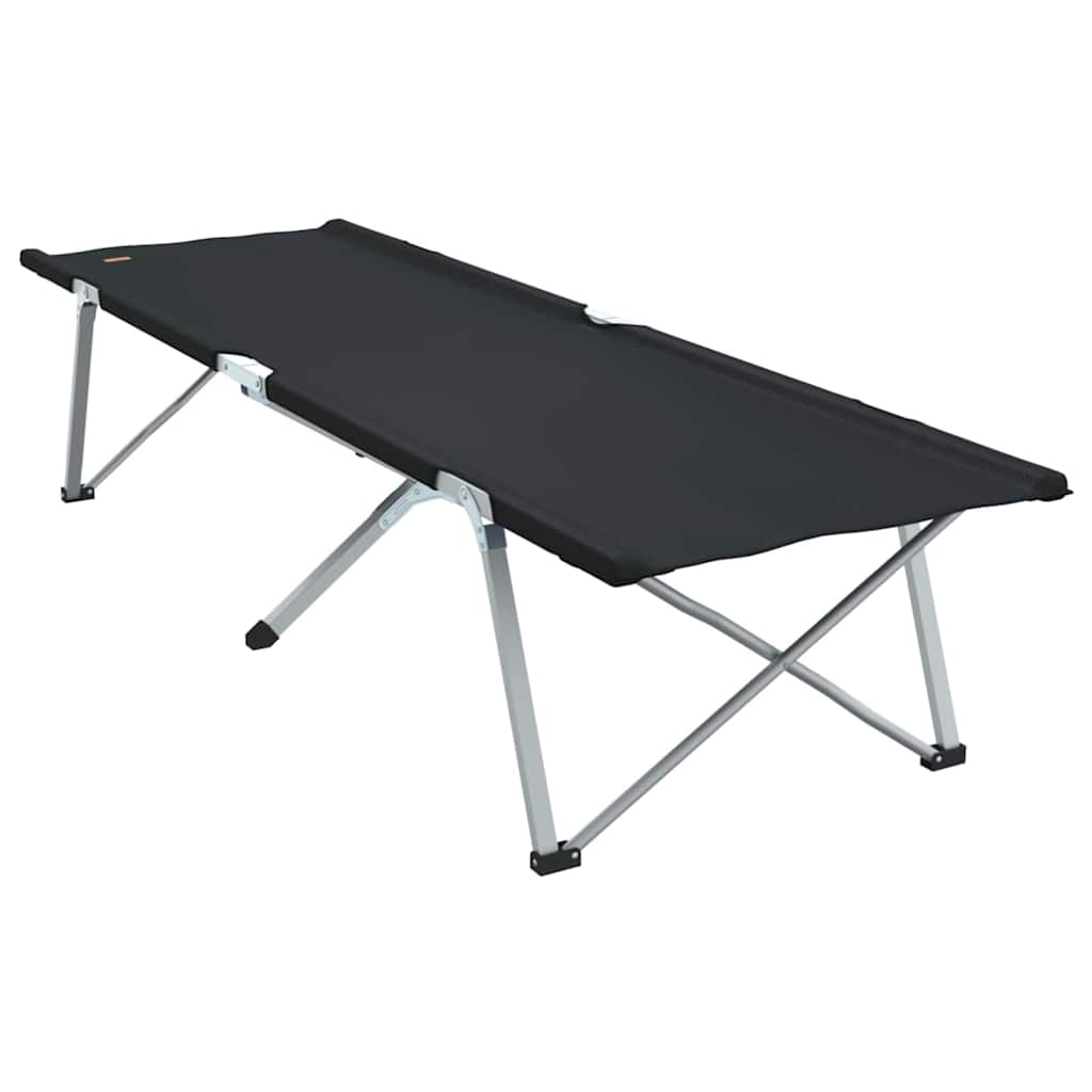Sklopivi kamperski krevet 2 pcs Crna 194 x 62,5 x 42,5 cm