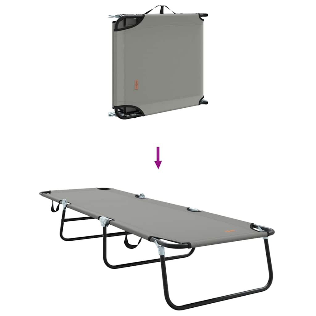Sklopiva ležaljka za sunčanje 2 pcs Siva 188 x 57 x 86,5 cm