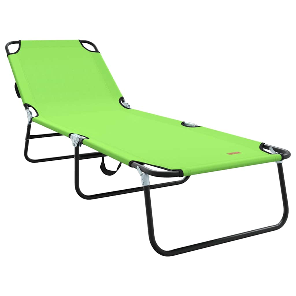 Sklopiva ležaljka za sunčanje 2 pcs Zelena 188 x 57 x 86,5 cm