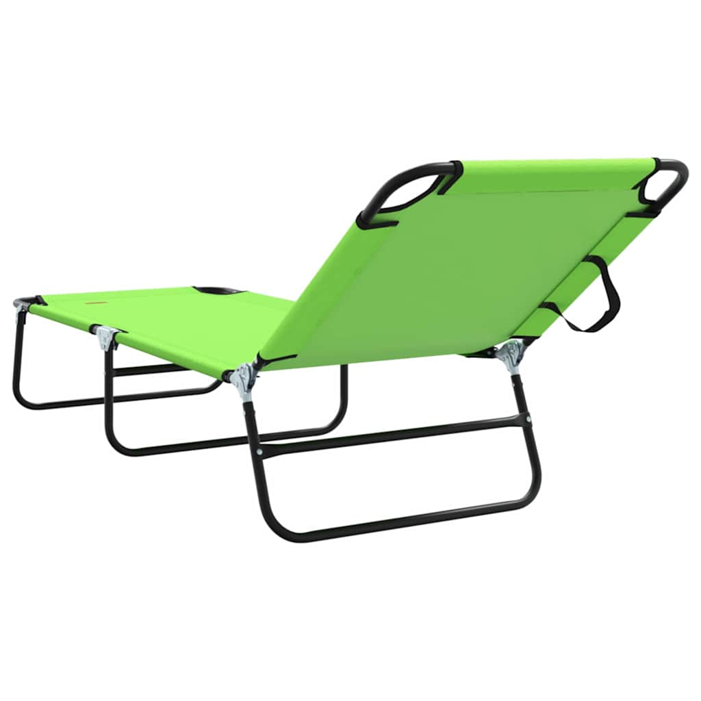 Sklopiva ležaljka za sunčanje 2 pcs Zelena 188 x 57 x 86,5 cm