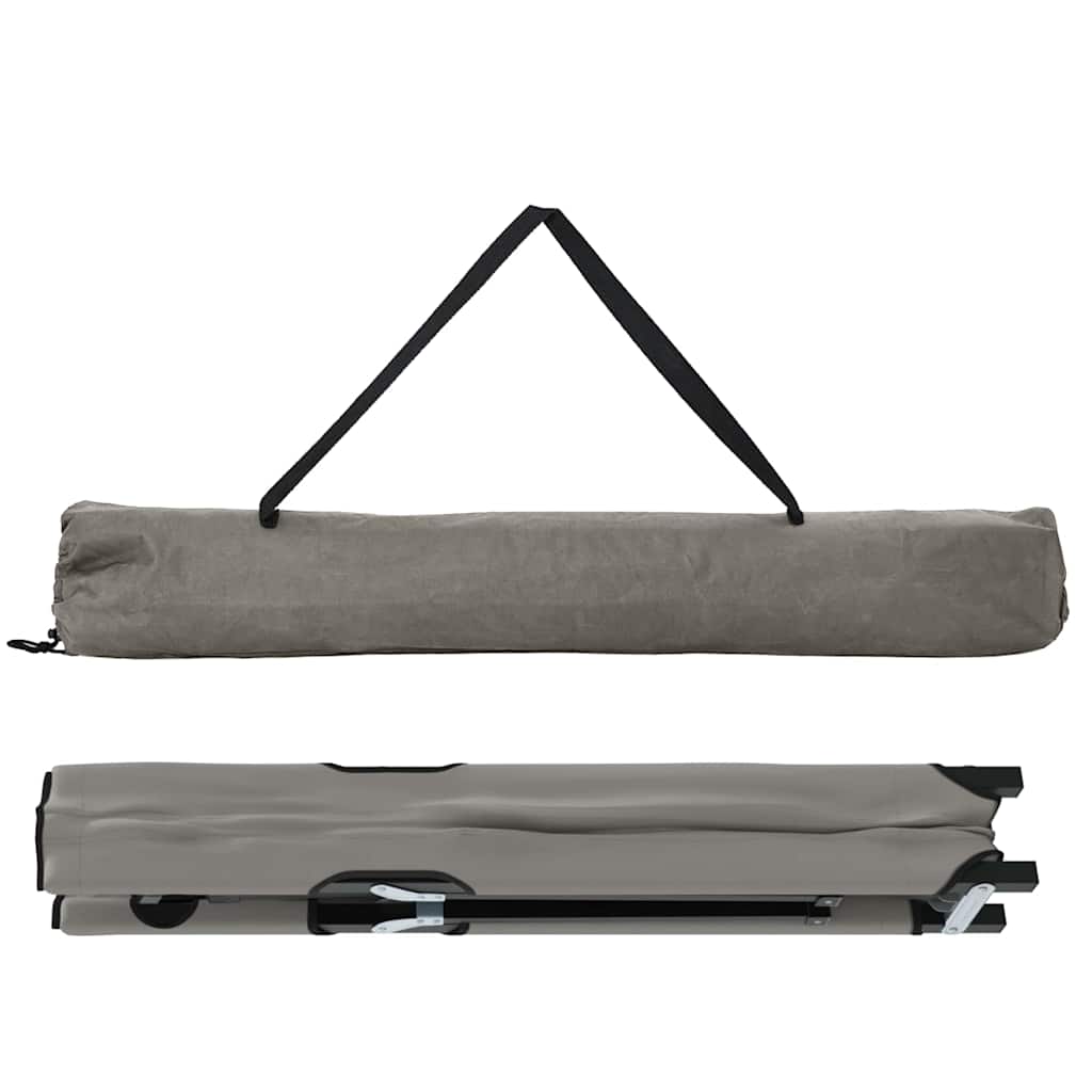 Sklopivi kamperski krevet Siva 206 x 76 x 74 cm Oxford i čelik