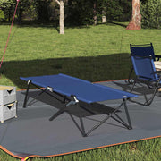 Sklopivi kamperski krevet 2 pcs Plava 206 x 76 x 74 cm