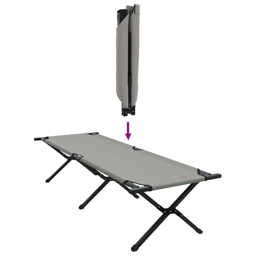 Sklopivi kamperski krevet Siva 193 x 69 x 45 cm Oxford tkanina
