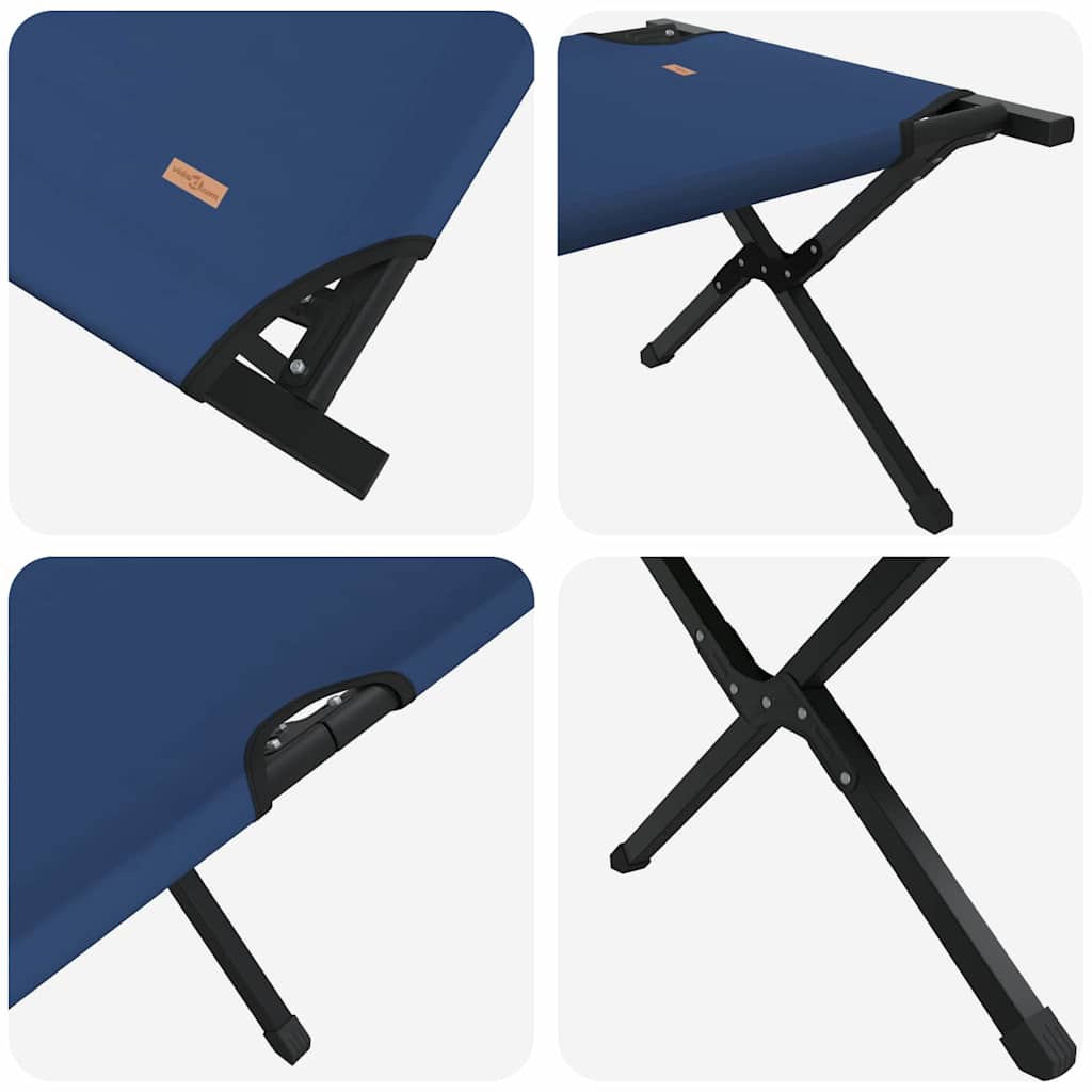 Sklopivi kamperski krevet 2 pcs Plava 193 x 69 x 45 cm