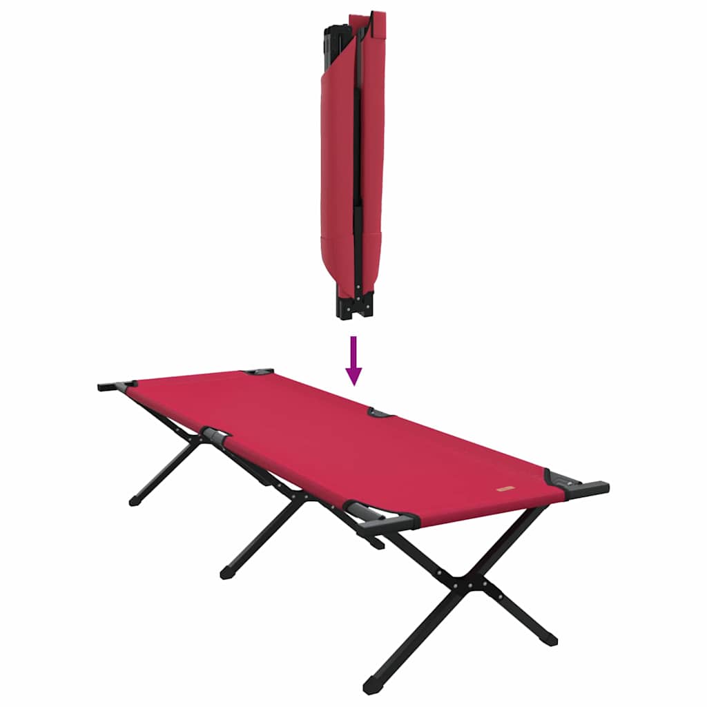 Sklopivi kamperski krevet 2 pcs Crvena 193 x 69 x 45 cm
