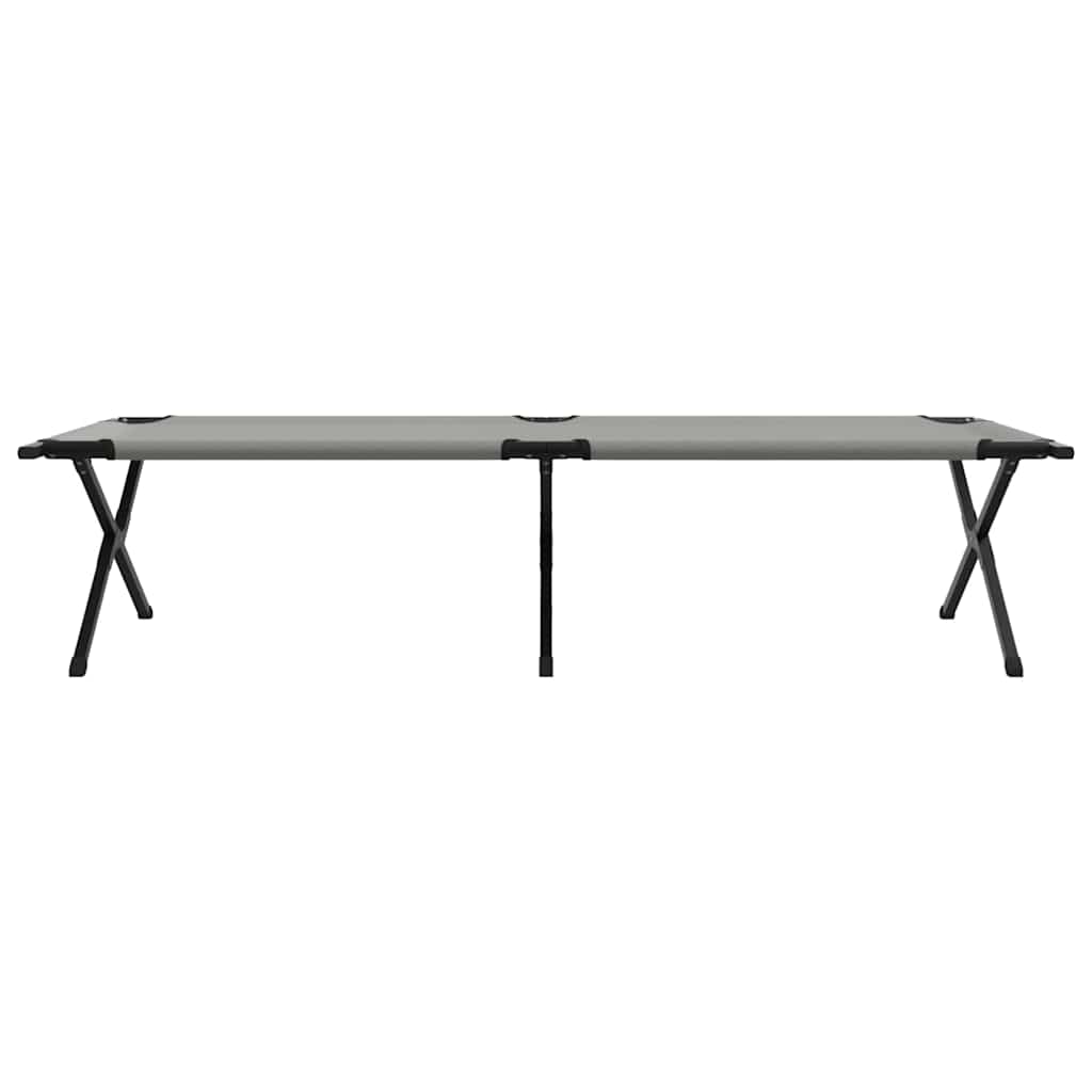 Sklopivi kamperski krevet Siva 210 x 80 x 46 cm Oxford tkanina