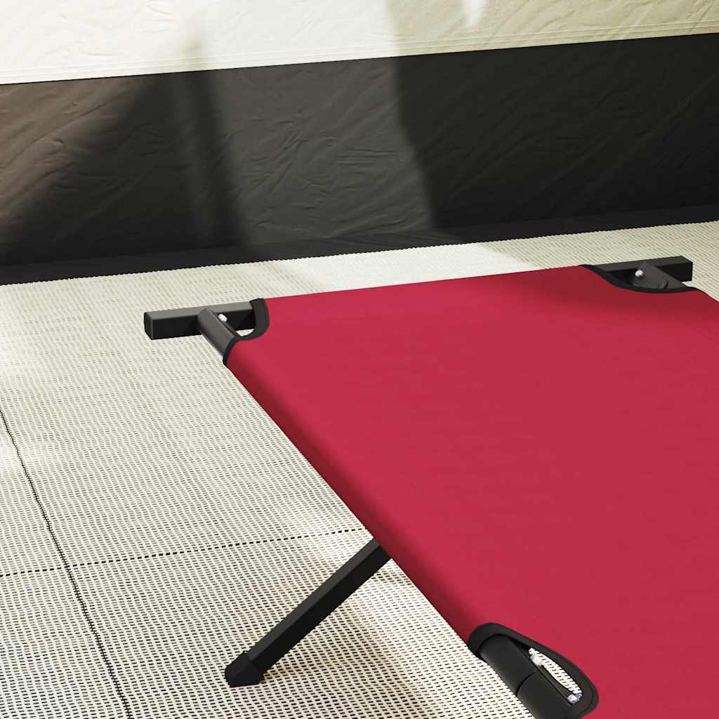 Sklopivi kamperski krevet 2 pcs Crvena 210 x 80 x 46 cm