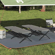 Sklopivi kamperski krevet 2 pcs Siva 210 x 80 x 46 cm