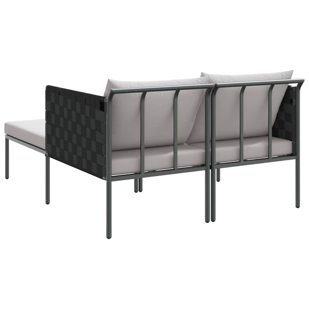 Ležaljka na suncu s jastukom Antracit 153 x 115 x 69.5 cm