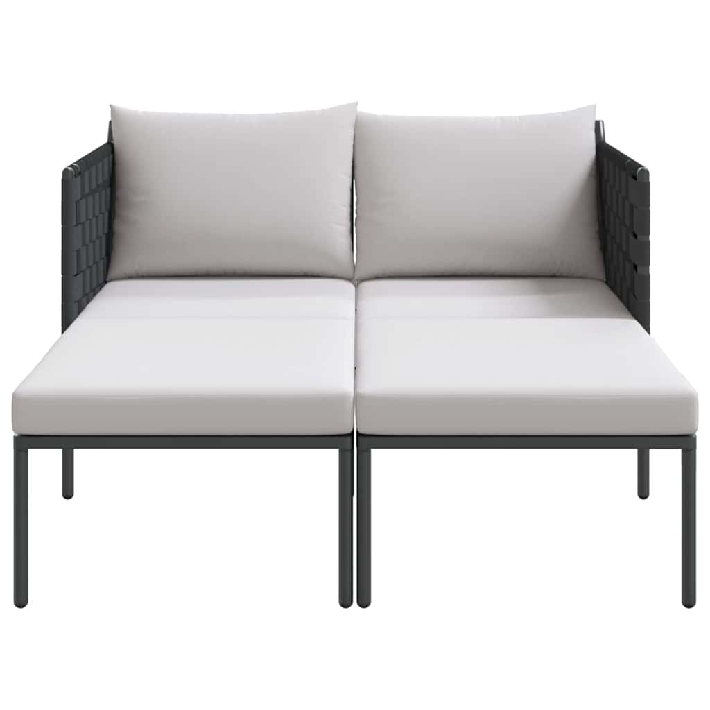 Ležaljka na suncu s jastukom Antracit 153 x 115 x 69.5 cm