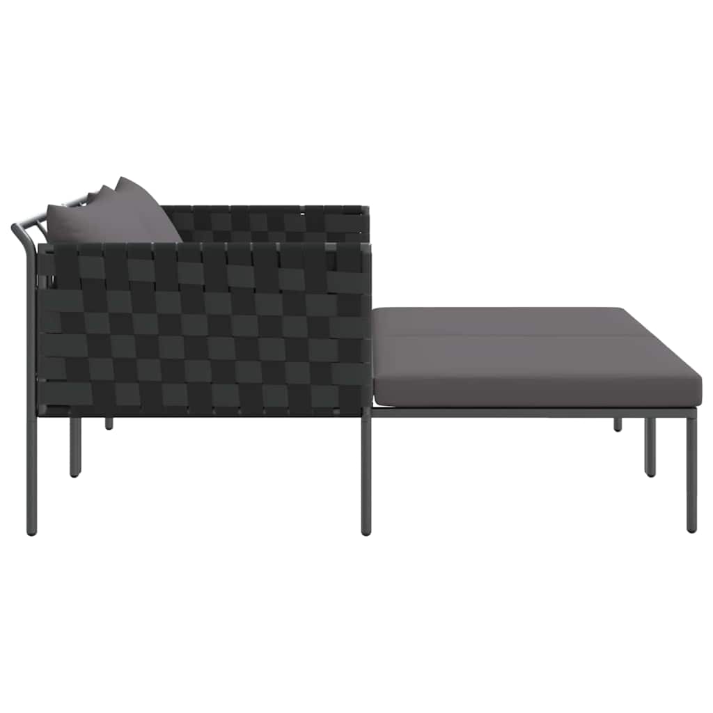 Ležaljka na suncu s jastukom Antracit 153 x 115 x 69.5 cm
