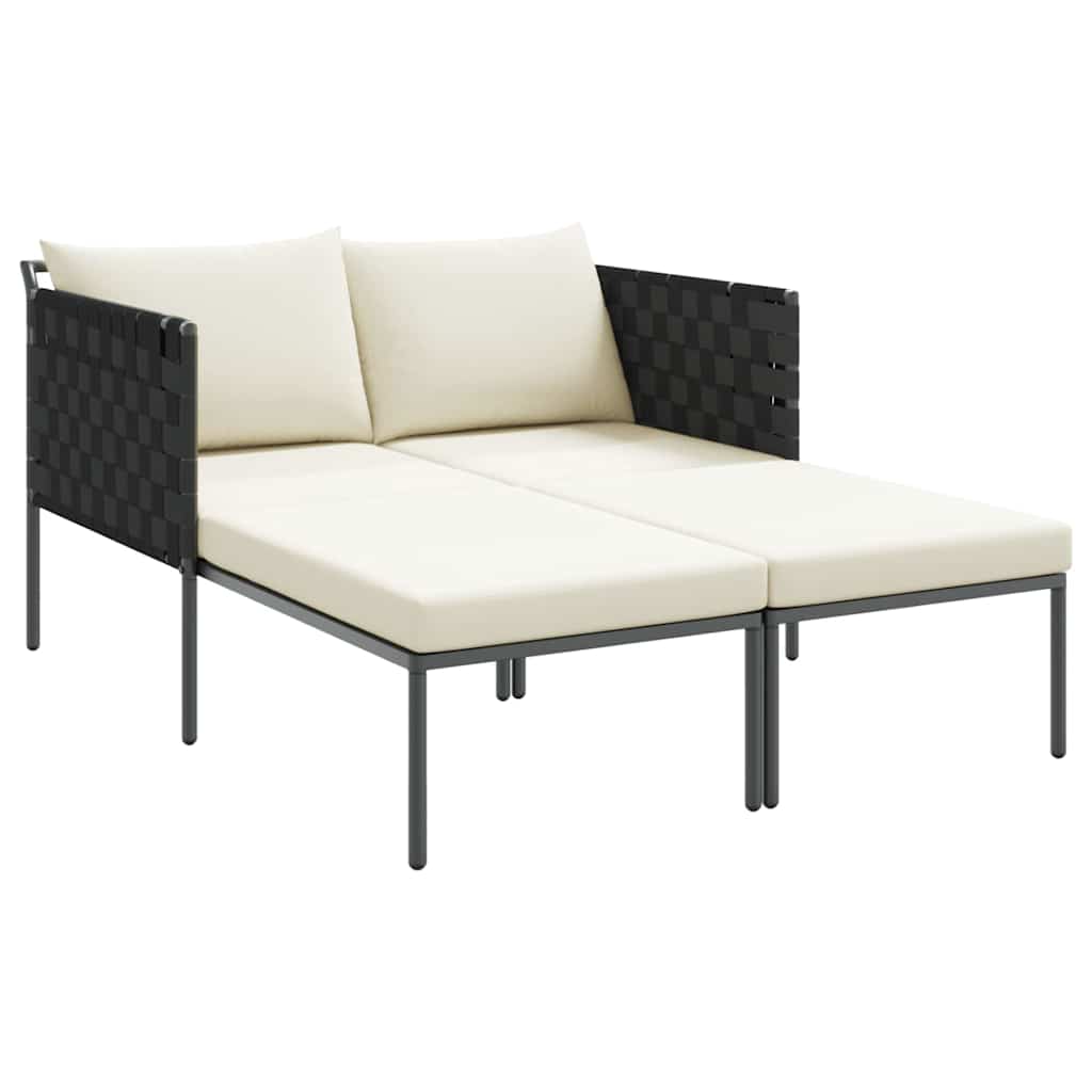 Ležaljka na suncu s jastukom Antracit 153 x 115 x 69.5 cm