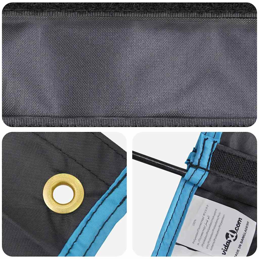 Viseći organizator šatora s 10 džepova Crna 40,5 x 25 x 80 cm