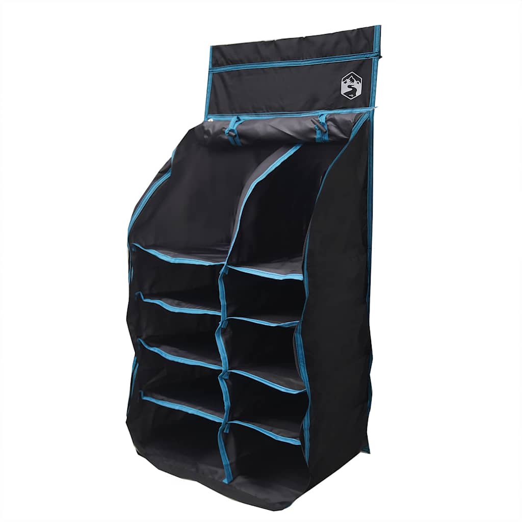Viseći organizator šatora s 10 džepova Crna 40,5 x 25 x 80 cm