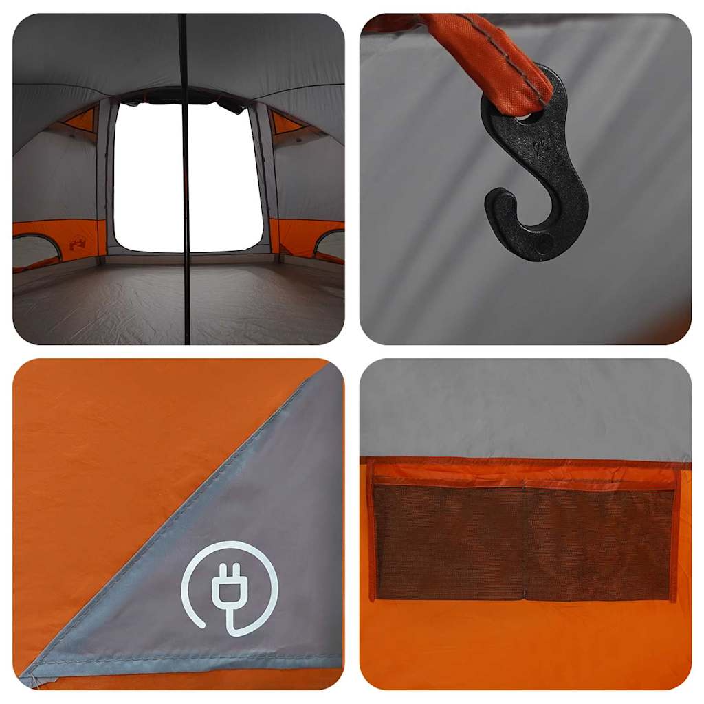 Šator kupola za 4 osobe Siva i narančasta 505 x 450 x 248 cm