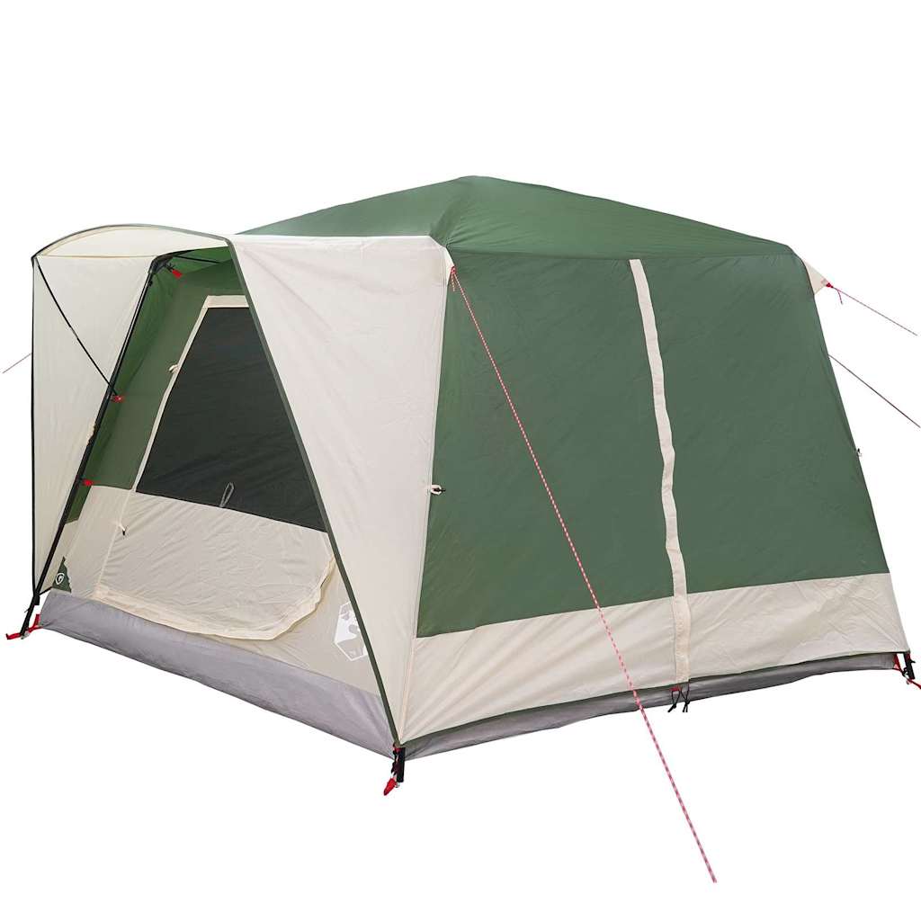 Kabinska šator za 7 osoba s krovom Zelena 400 x 350 x 212 cm