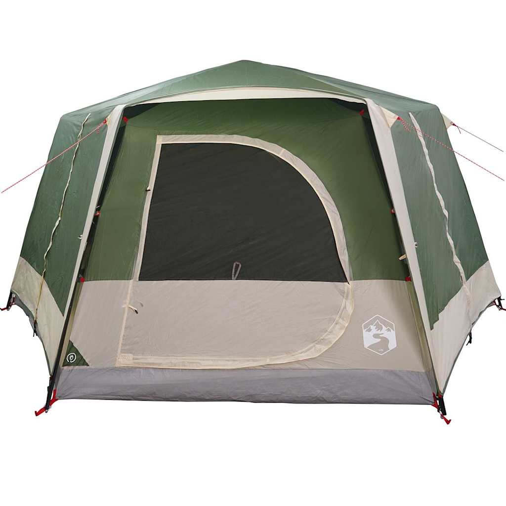 Kabinska šator za 7 osoba s krovom Zelena 400 x 350 x 212 cm