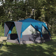 Kabinska šator za 7 osoba s krovom Plava 400 x 350 x 212 cm