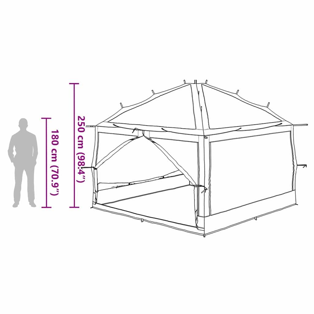 Unutarnji šator za 7 osoba Plava i siva 300 x 300 x 250 cm