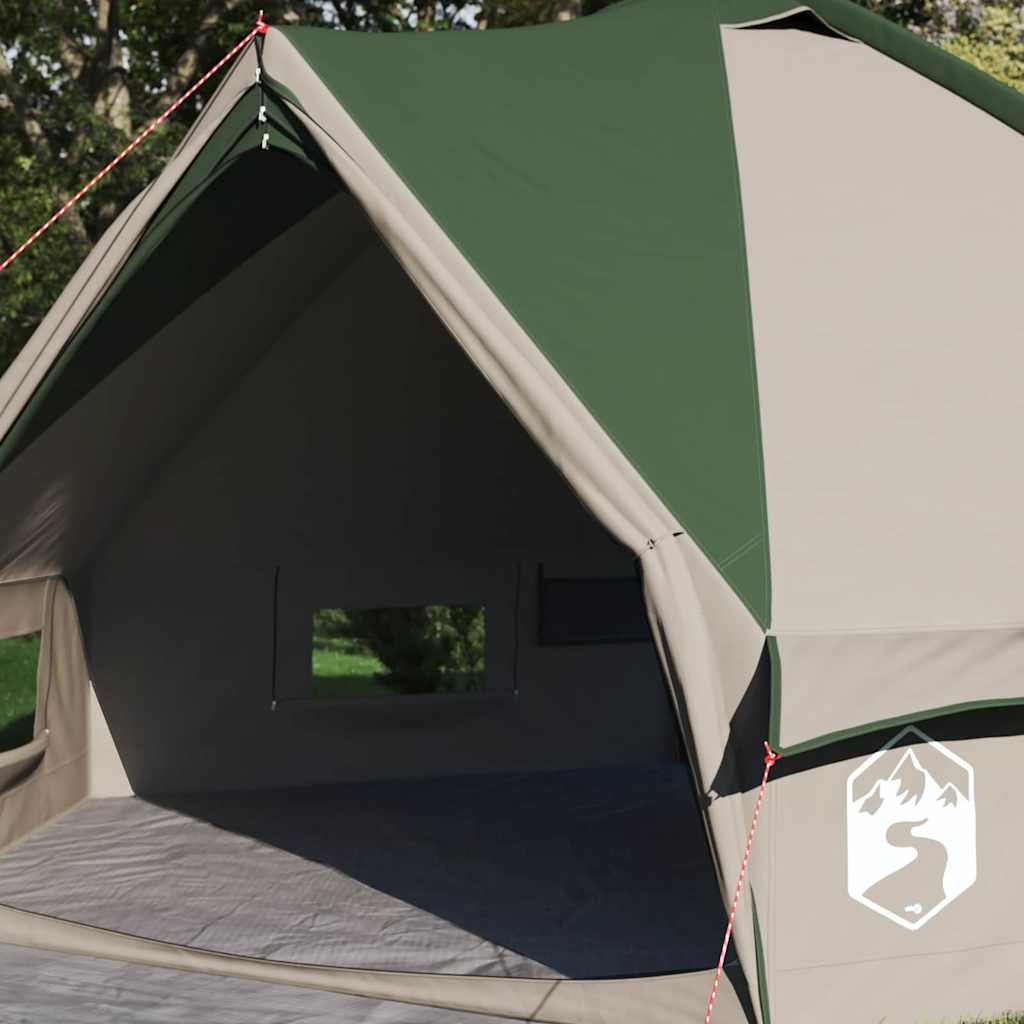 Tenda za 4 osobe s krovom Zelena i Siva 388 x 320 x 169 cm