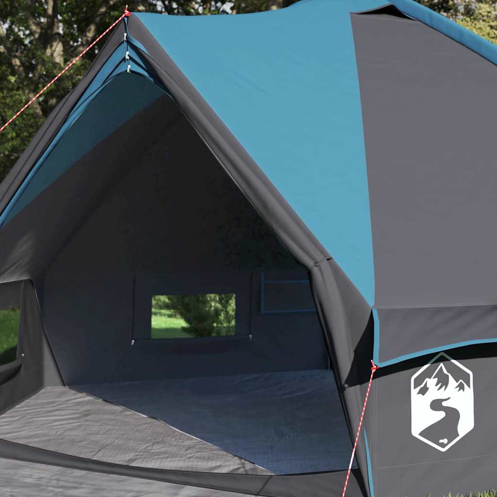 Tenda za 4 osobe s krovom Plava i siva 388 x 320 x 169 cm