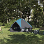 Tenda za 4 osobe s krovom Plava i siva 388 x 320 x 169 cm