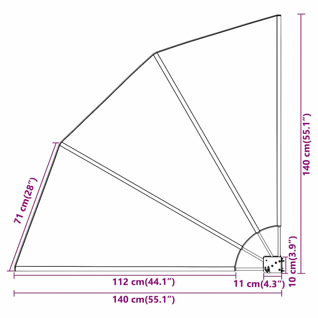 Zaslon za privatnost na balkonu 140 x 140 cm Poliester Bež