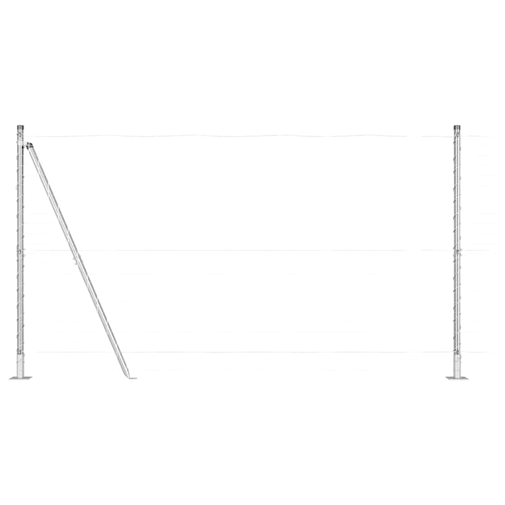 Stup za ogradu s betonskom bazom 13 kom. Srebrna