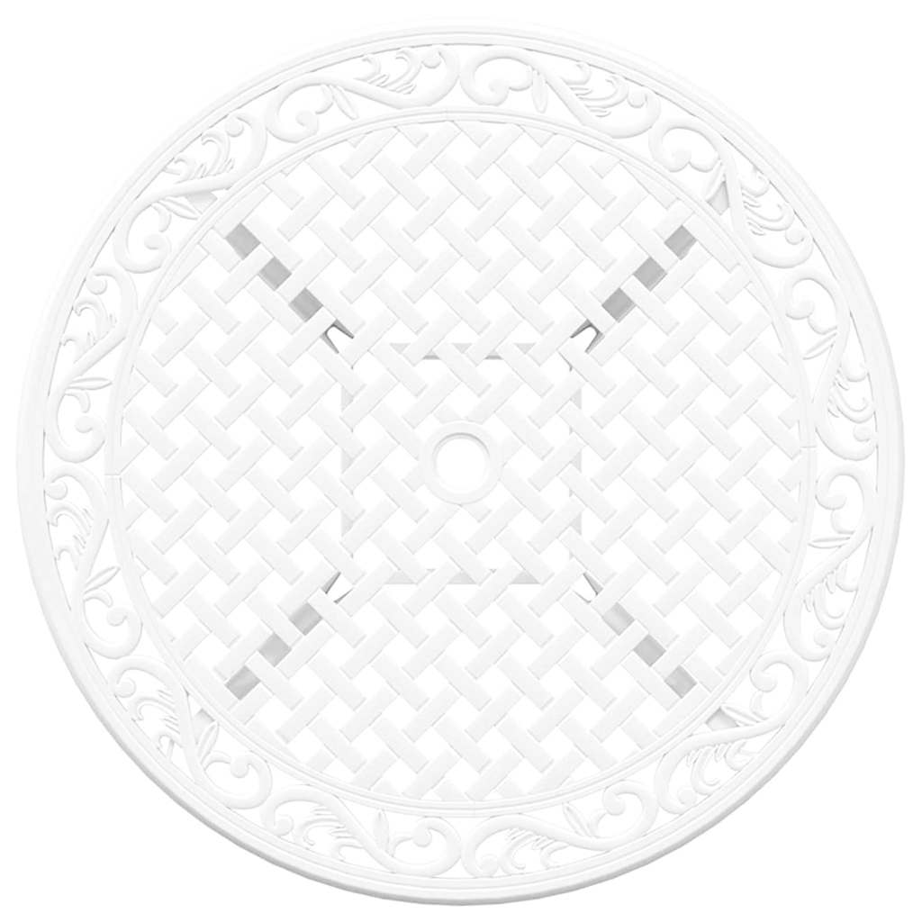 Vrtni set za objed 7 pcs Bijelo Aluminij