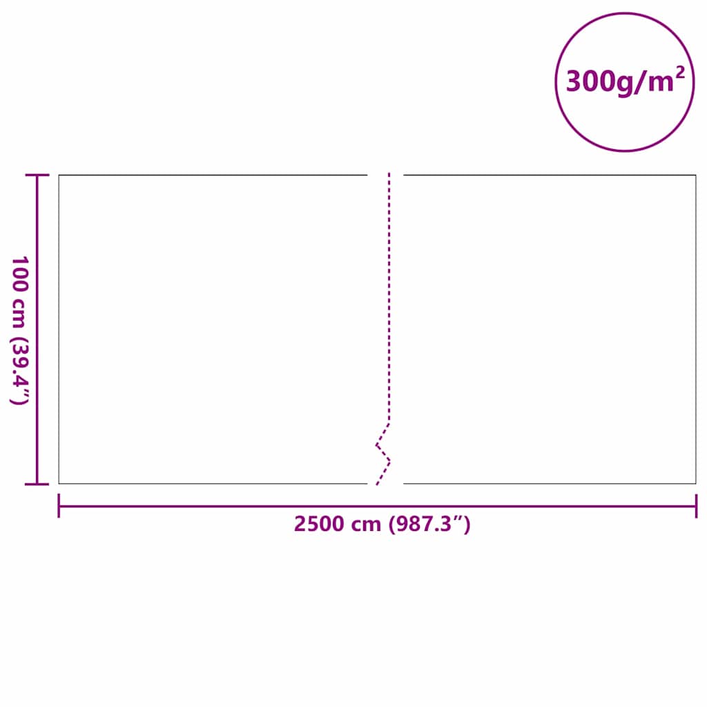 Flis tkanina za ribnjak Siva 1 x 25 m Poliester i pamuk